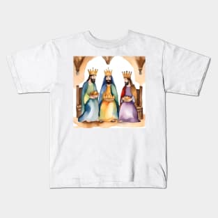 Epiphany or Three Kings Day - January 6 - Watercolors & Pen Kids T-Shirt